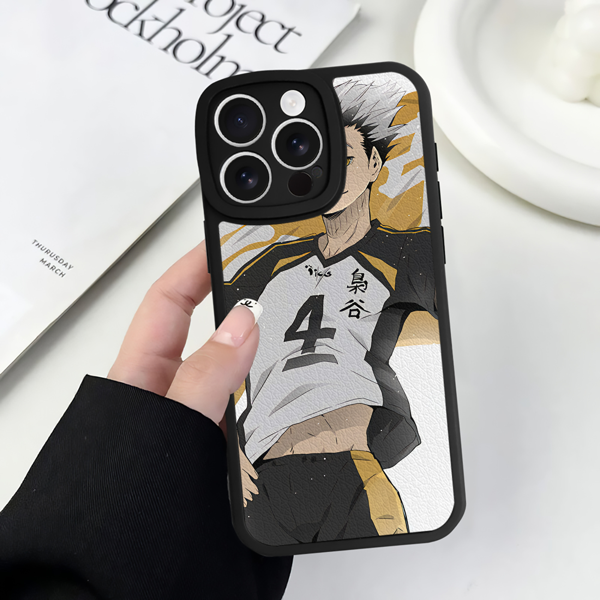 （画像用） ハイキュー!! Haikyu!! 【iPhone 16シリーズ対応】シリコンスマホケース（レザー調） 材質：シリコン